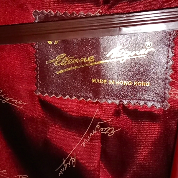 COPY - Etienne Aigner Burgundy Size 10 Women's Leather Jacket - Picture 5 of 6